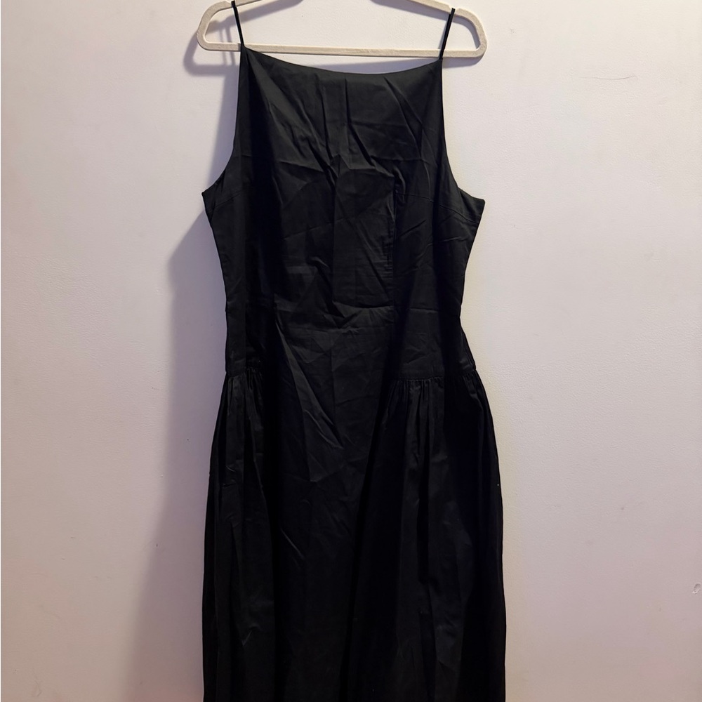 Black fit and flare dress